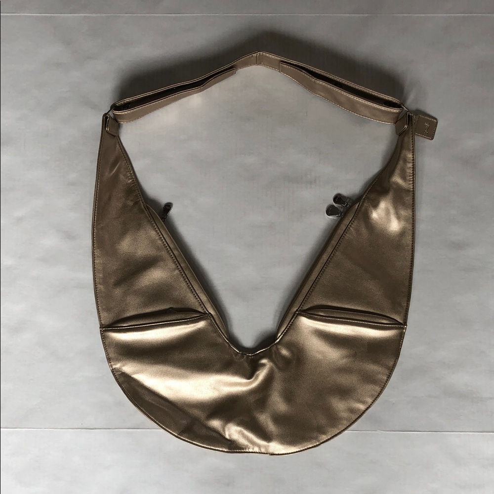 SASH Champagne Gold Travel Crossbody Sling Bag, Excellent - Picture 3 of 11